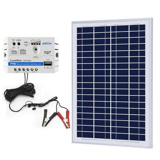 ACOPower 25W Off-grid Solar Kits, 5A charge controller with SAE connector Default Title