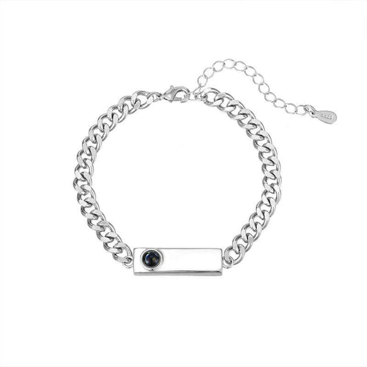 Couple bracelet with 100 different voices I love you engraved high-definition color photo projection bracelet eprolo