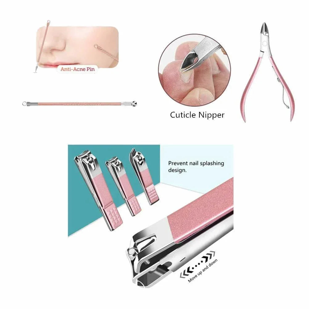 18 In 1 Lovely Lady DIY Manicure Pedicure Tool Set Default Title