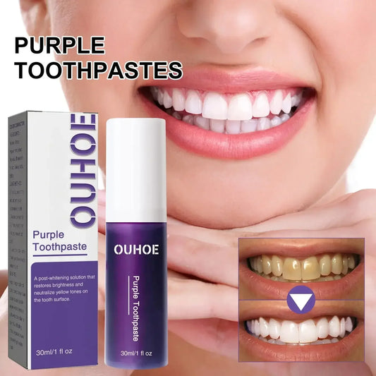 Ouhoe Purple Color Corrector Toothpaste for Whitening and Stain Removal buy 2 free 2 / United States