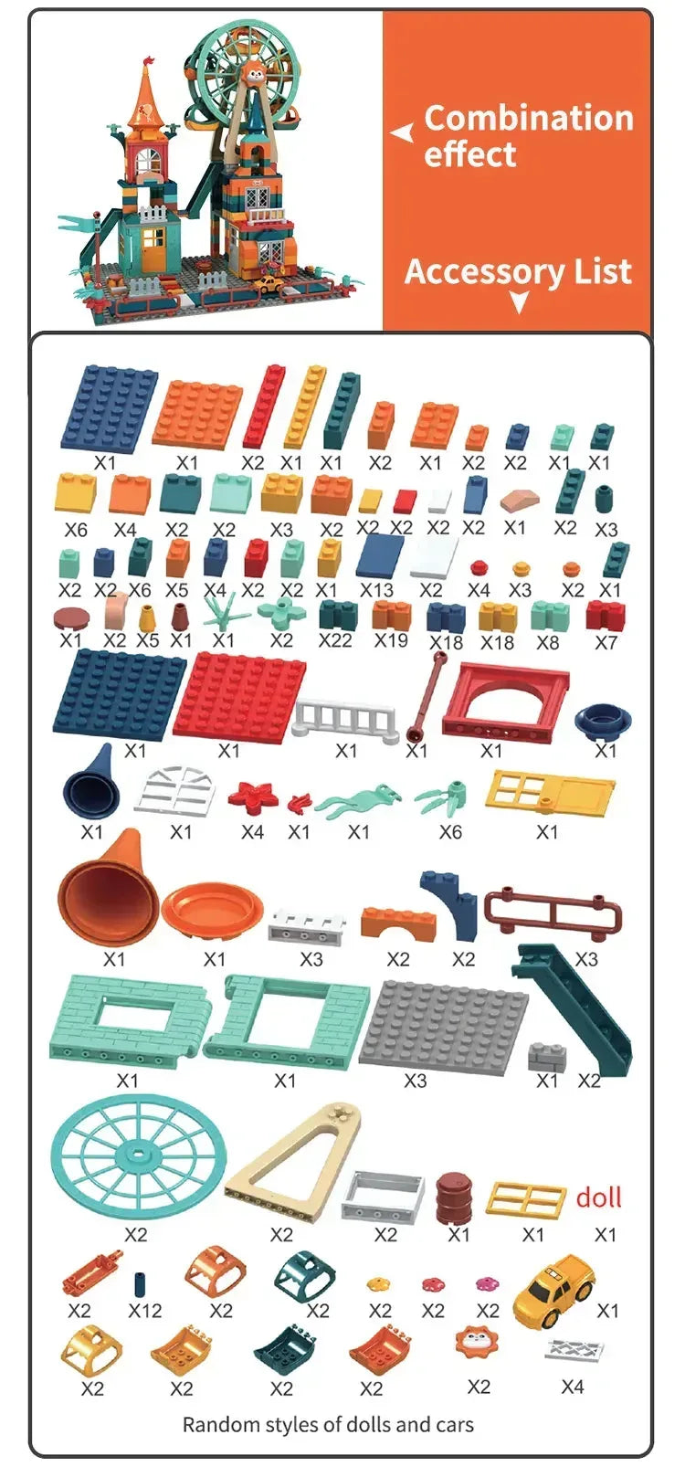 Educational Architecture Castle Building Block Toys Yellow