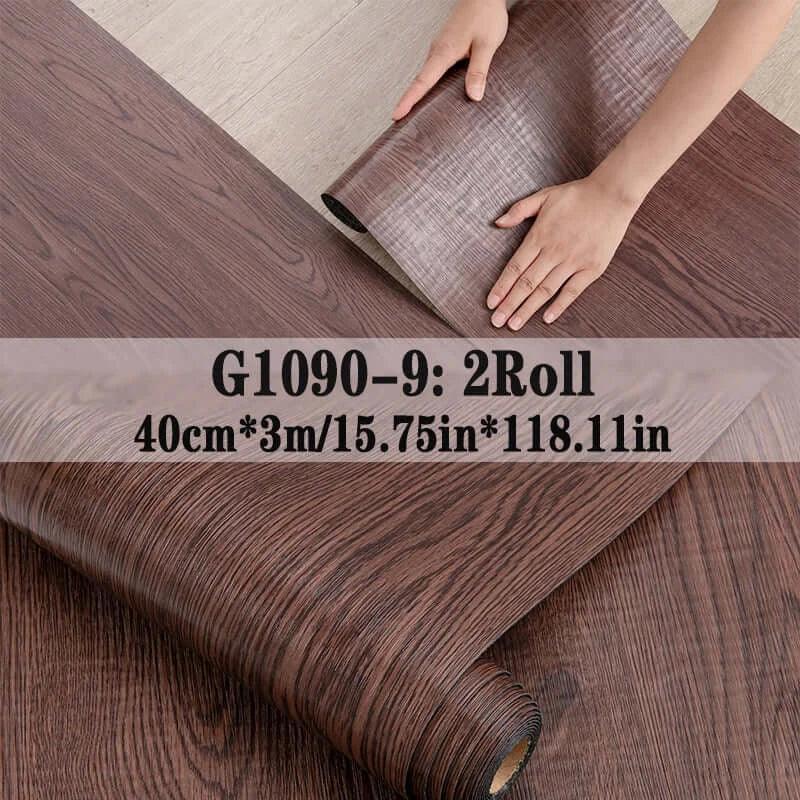 Wood Grain Peel & Stick Vinyl Floor Tile (2 Rolls, 25.8 Sq.Ft)