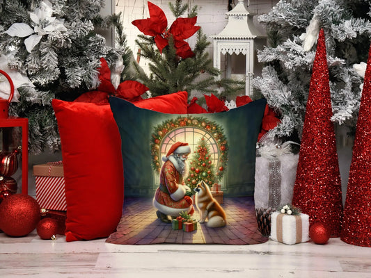 Finnish Spitz Christmas Throw Pillow Default Title