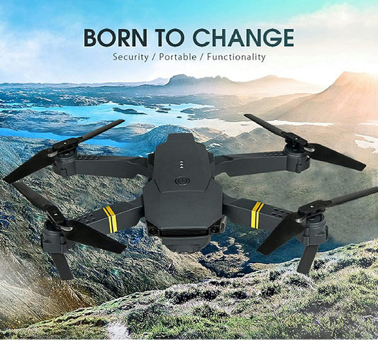 4K HD Dual Camera RC FPV WiFi Portable Wide Angle Foldable Quadcopter Drone Gold