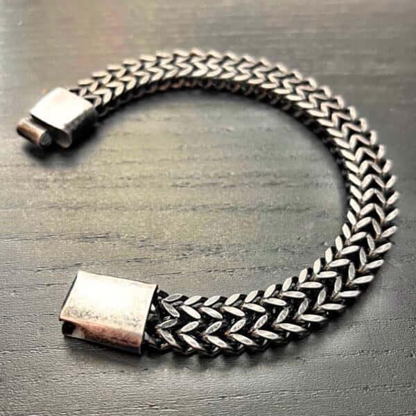 'Gun Metal' Steel Double Weave Bracelet (#827) Default Title