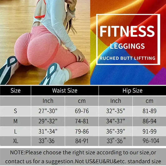 Butt Lifting Leggings Seamless Yoga Pants Push Up Tights Women Booty Workout Gray / M / United States