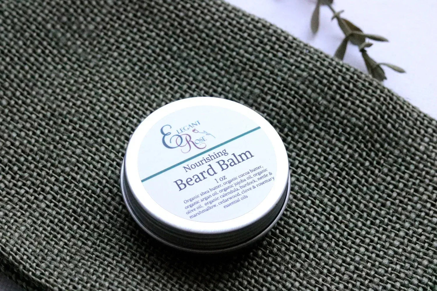 Organic Nourishing Beard Balm, Natural Beard Balm, 1 oz tin