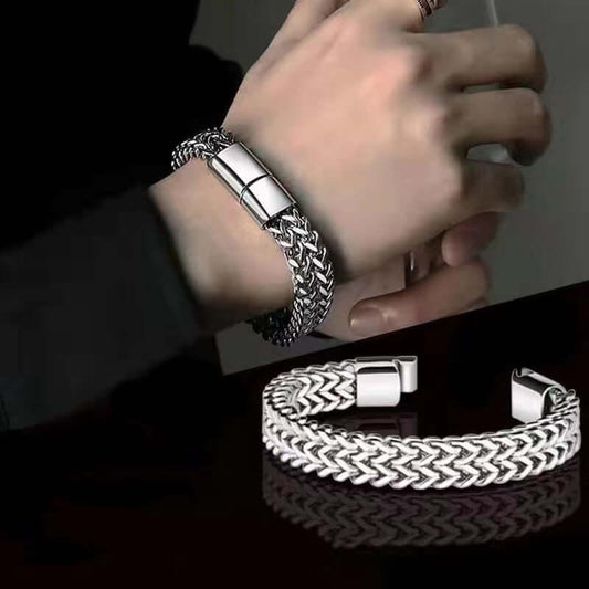 Men’s Cuban Chain Bracelet Cross tassel bracelet