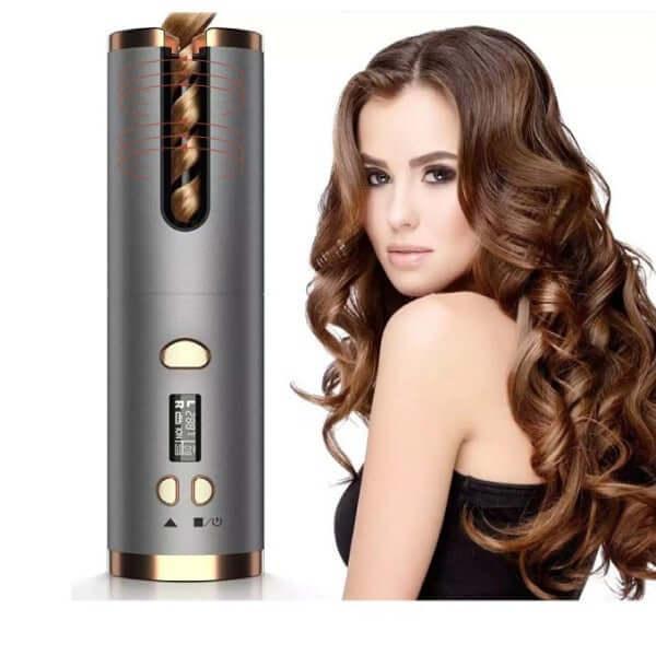 Cross-border automatic curling iron Glossy black 5000 battery lcd screen