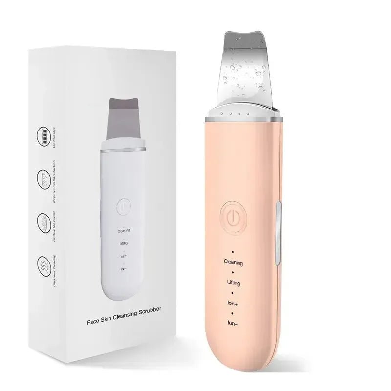 Ultrasonic Skin Scrubber and Facial Lifting skin care Pink with box