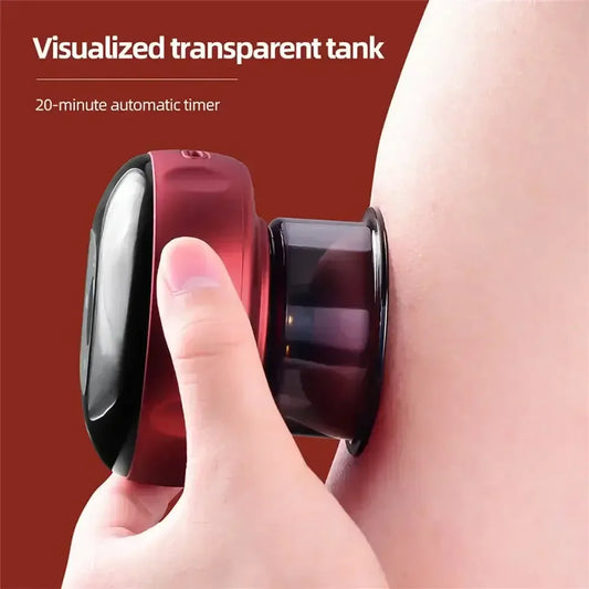 Electric Vacuum Cup Massager Red