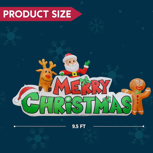 9.5 FT Inflatable Merry Christmas Sign with LED Lights United States / merry christmas