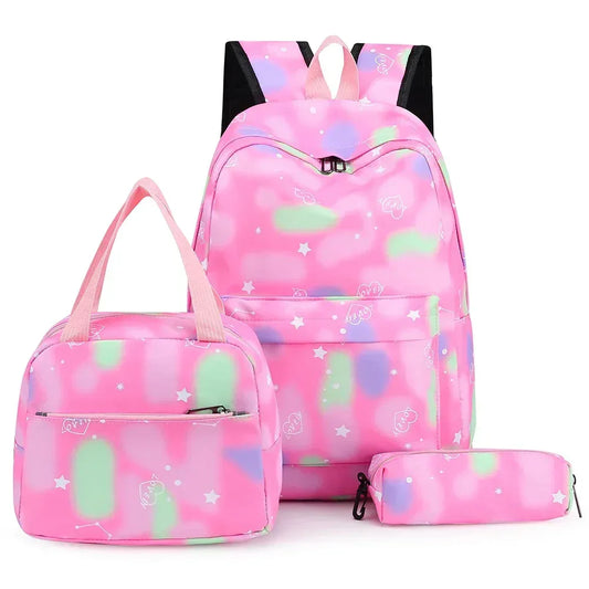 School Bag Adjustable Strap Fashion Pink