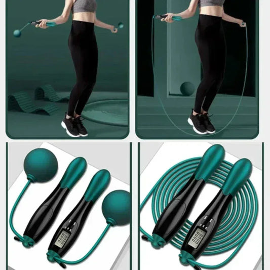 Adjustable Cordless jump rope Fitness gym Green rope