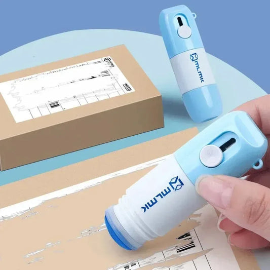 Thermal Paper Correction Fluid with Unboxing Knife Blue