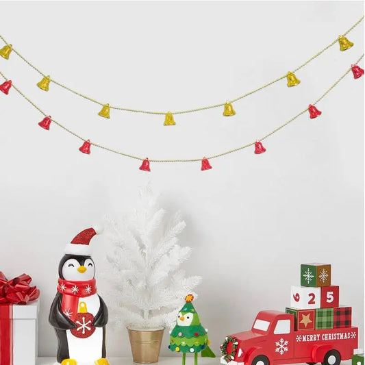 Colorful Jingle Bell Garland Christmas Decor Red / United States / 35mm