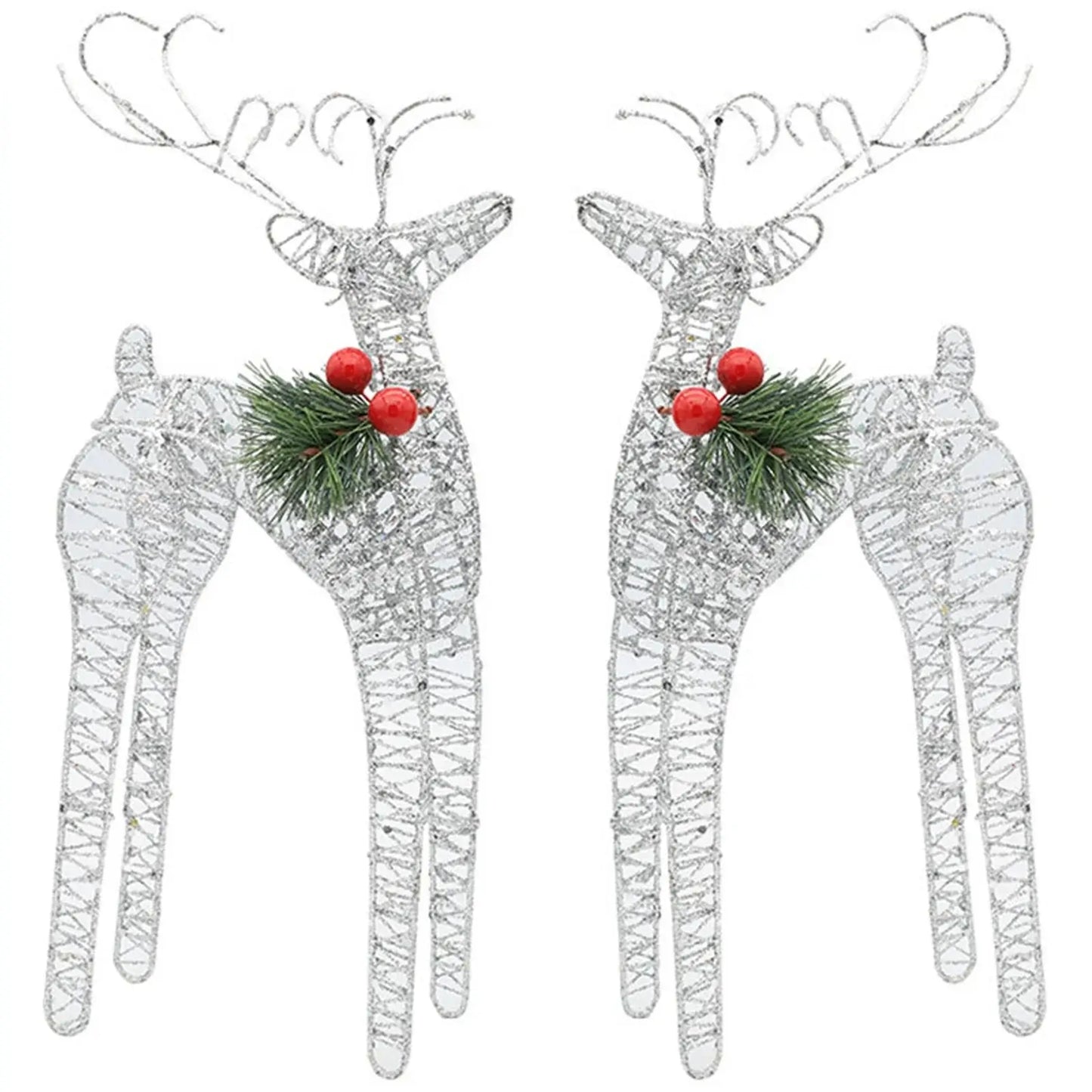 Christmas Gift Iron Art Deer Ornament Set