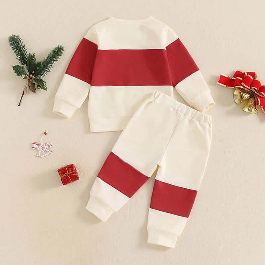 Toddler Baby Boy Christmas Sweatshirt & Pants Outfit Beige / 3-4Y / United States