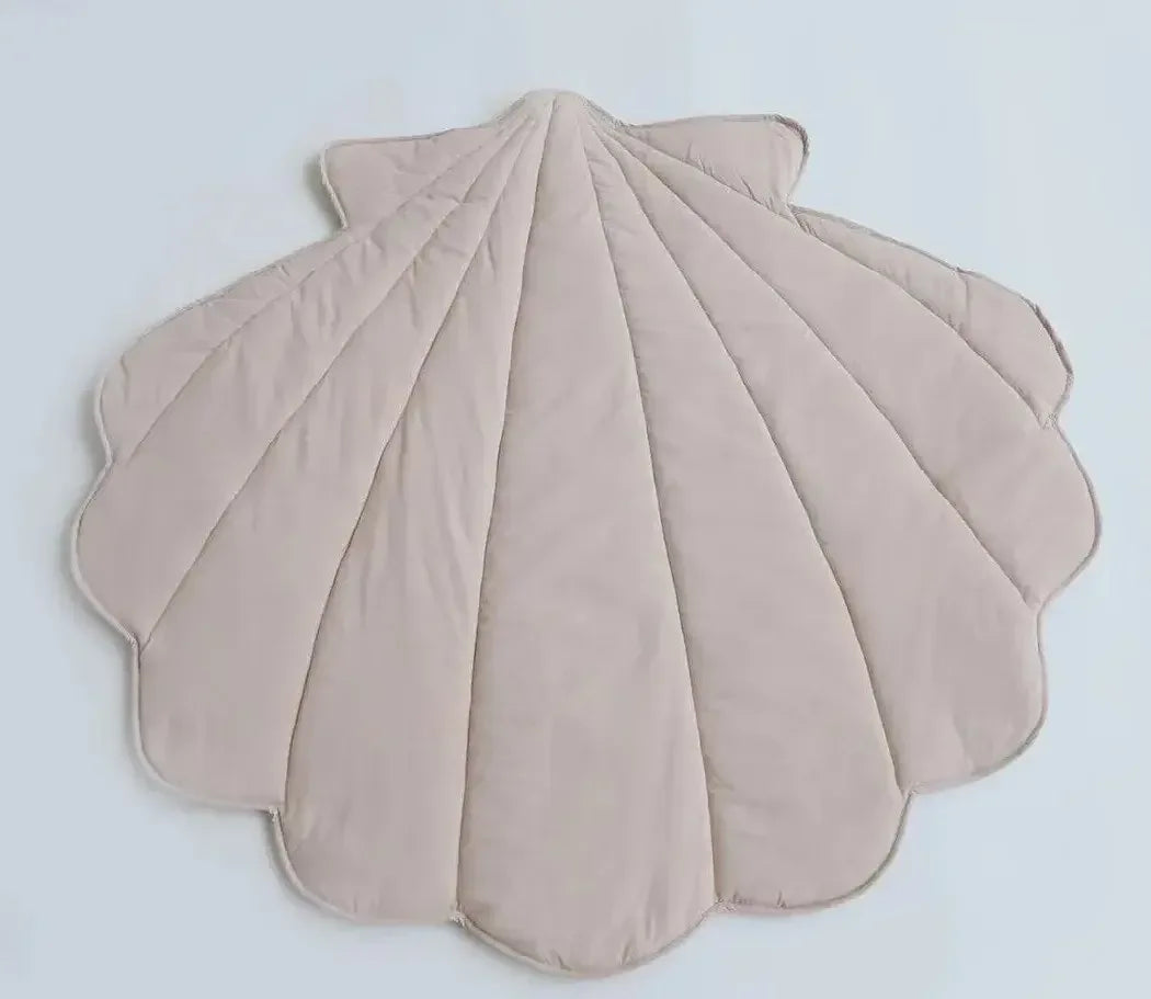 Nordic Shell Shape Cotton Floor Mat Brown / 90x100CM