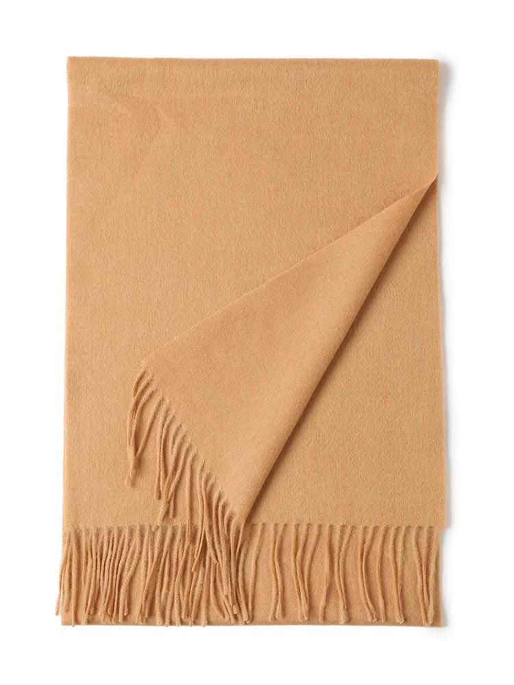 Neck Warm Scarf Autumn Designer Scarf Lady Echarpe Wrap with Tassel Light Brown / 200X35 or 180X30CM