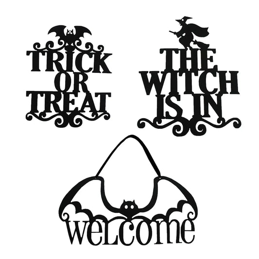 Halloween Door Hanging Wall Decoration Black / 1 / United States