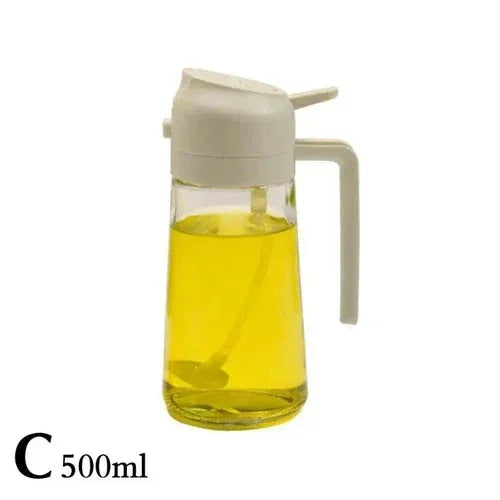 Dual Function Oil Spray and Pour Bottle Beige
