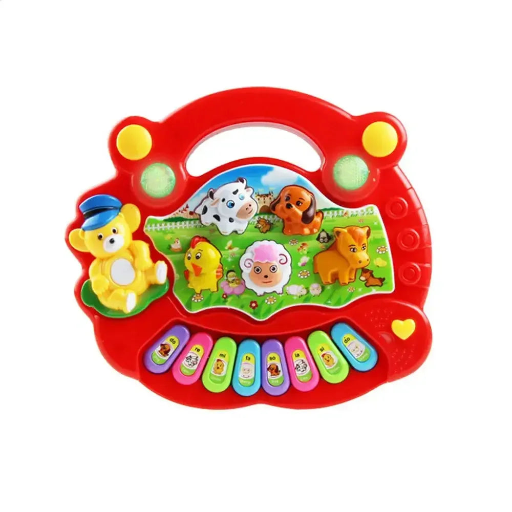 Baby Animal Sound Piano Keyboard – Musical Educational Toy for Kids red / United States