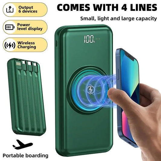 20000mAh Wireless Power Bank Fast Charging 20000mah / United States / black