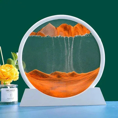 Deep Sea 3D Sand Art 5 inch / White Base-Orange