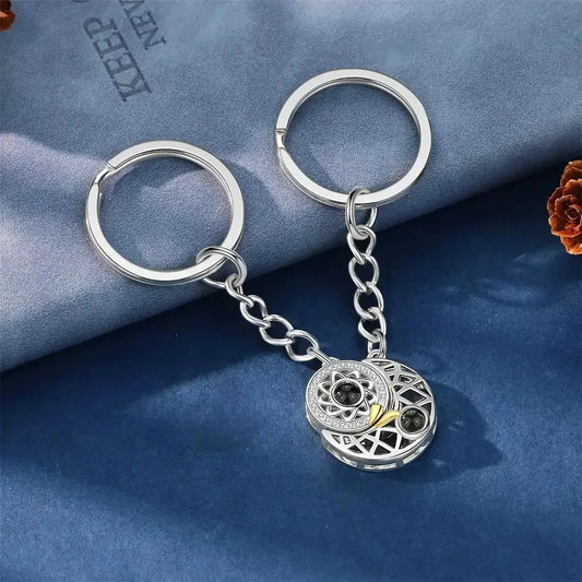 Personalized Custom Sun Moon Photo Projection Set / Silver / United States