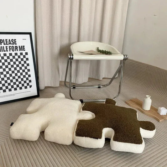 Puzzle Pillow Home Decoration 55cm brown