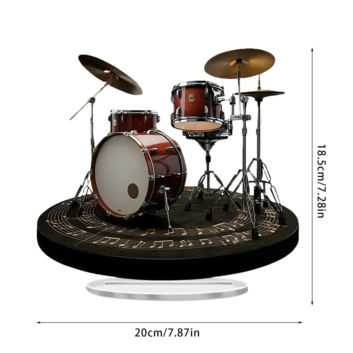 Creative Acrylic Desktop Ornament – 2D Drum Stand Hand Figure