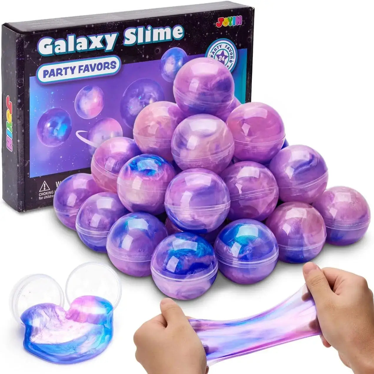 Joyfy 24-Piece Galaxy Slime Balls Party Favors Set OneSize / United States / Stellar