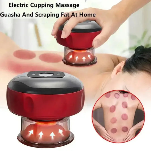 Electric Vacuum Cup Massager Red