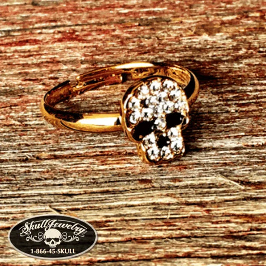 'Skull-errific' Adjustable Brass Mid-Ring/Toe Ring (#adj001) Default Title