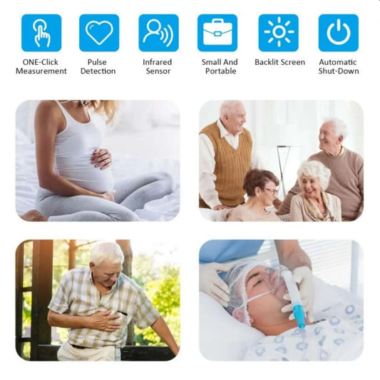 Pulse Fingertip Oximeter Blood Oxygen SpO2 Monitor Default Title