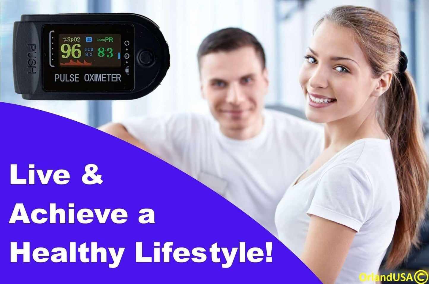Pulse Fingertip Oximeter Blood Oxygen SpO2 Monitor Default Title