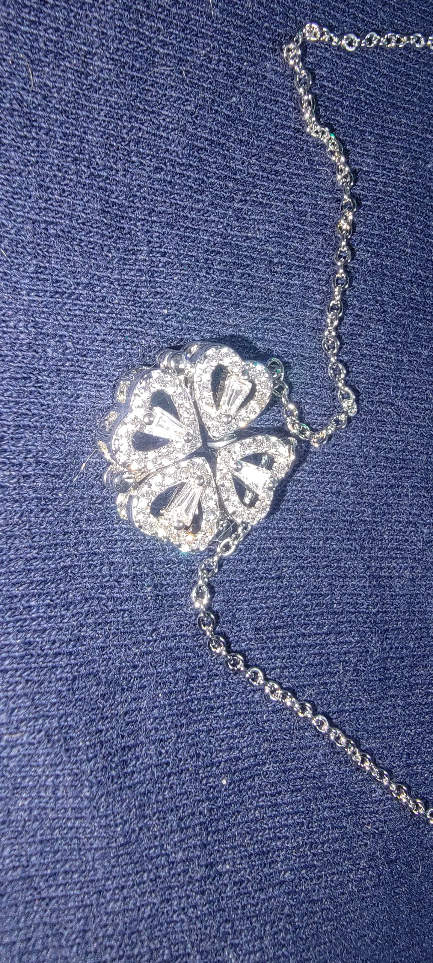 Lucky Clover- Four Leaf Heart Shape Necklace Gold Necklace
