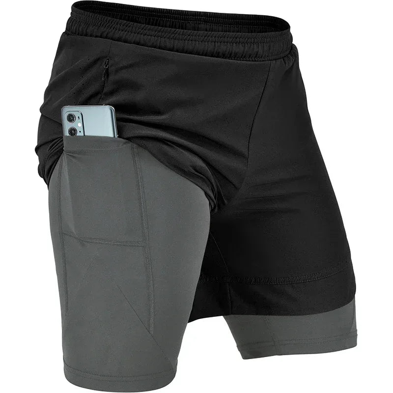 T16 2-in-1 Compression MMA Shorts M / Green Black