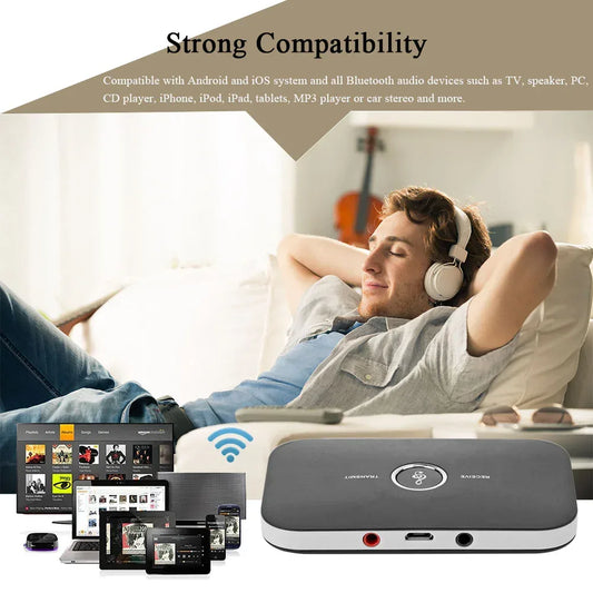 2 in 1 Bluetooth 4.1 Audio Transmitter & Receiver Default Title