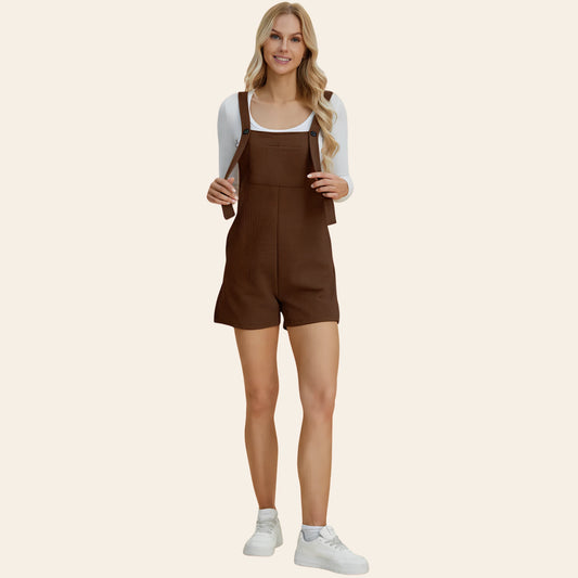 Women's textured sleeveless romper