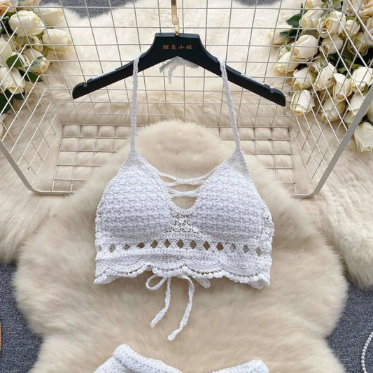 Knitted Two-Piece Beachwear Set for Women
