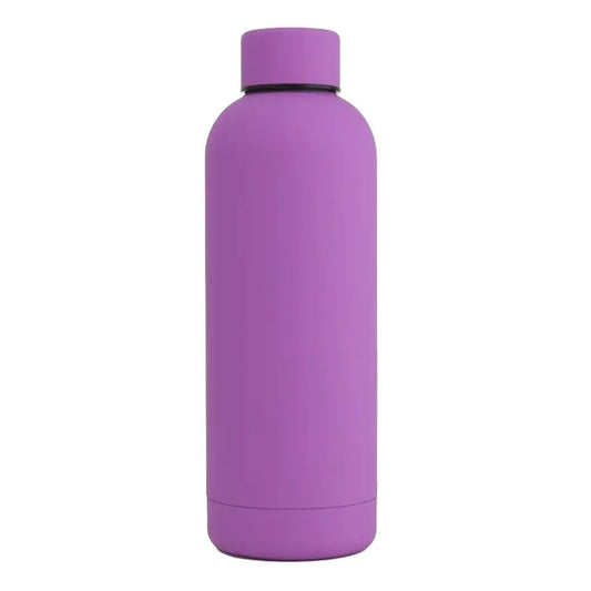 17oz Rubber Vacuum Insulated Stainless Steel Water Bottle Purple