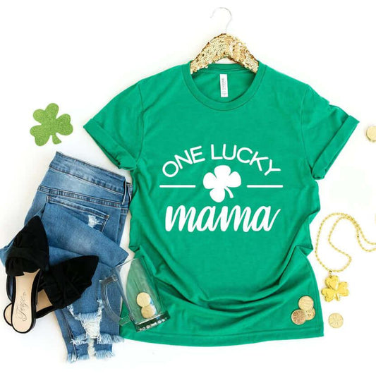 One Lucky Mama – DTF Transfer Adult Large 11.75" - $4.99