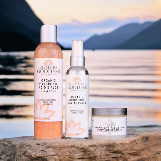 Organic 3 Step Anti-Aging Skin Care Kit - Cleanse, Tone, Hydrate Default Title