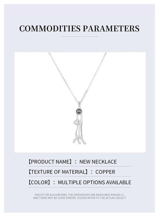Simple and versatile kitten nano projection pendant with 100 languages I love you in high-definition color photos eprolo