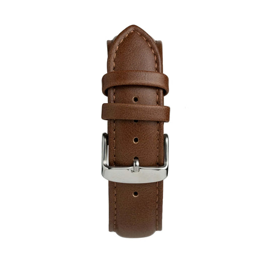 Quick-Release Genuine Leather Watch Straps Brown - Genuine Leather