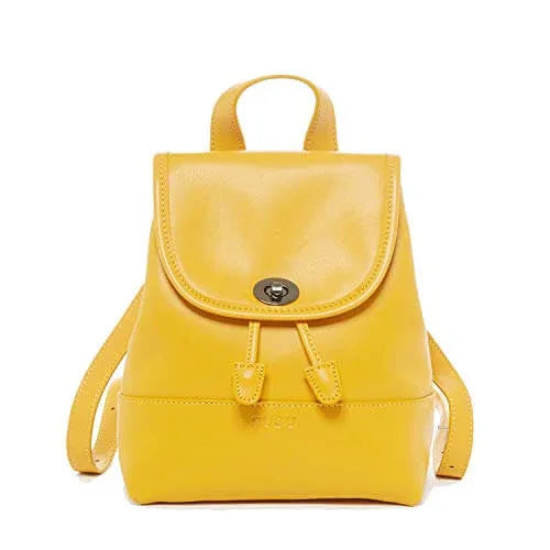 Nicole Yellow Leather Backpack Default Title
