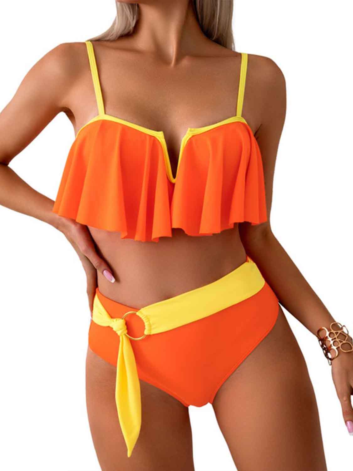 Notched Bikini Set