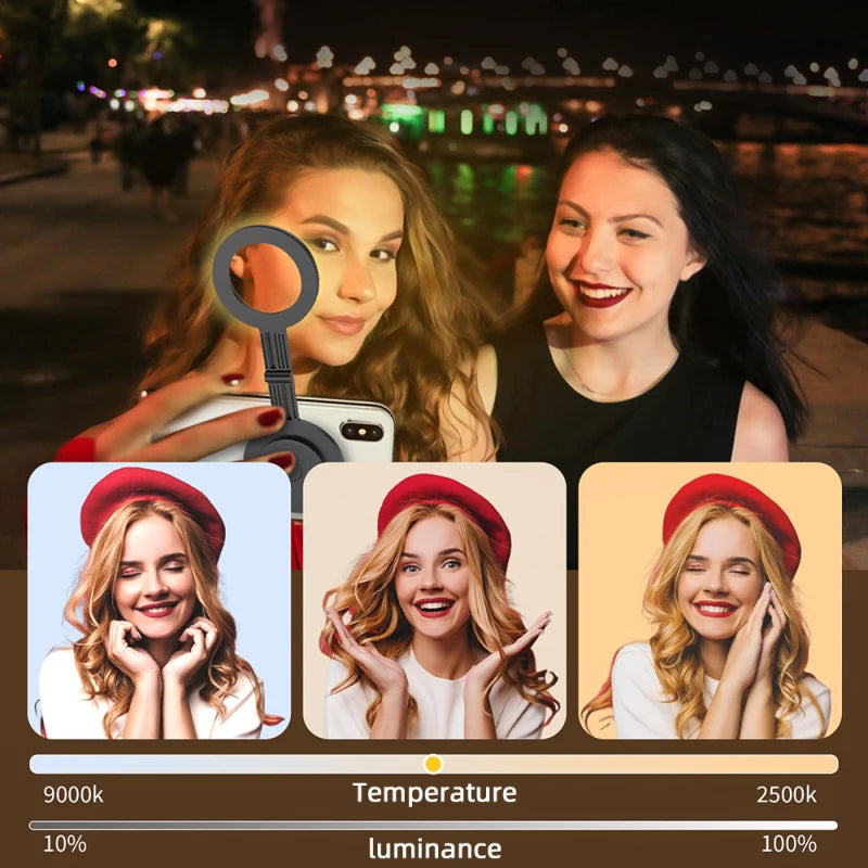 Magnetic Dimmable LED Selfie & Video Light